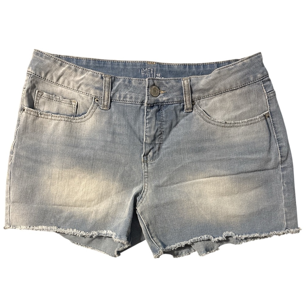 Time and Tru Light Wash Jean Shorts